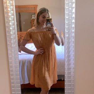Lightweight orange summer dress